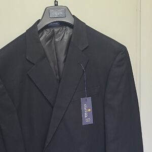 Chaps Men's Black Single-Breasted Suit Jacket